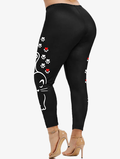 Printed Skinny Pants Black Female Spring,Fall,Winter Trousers