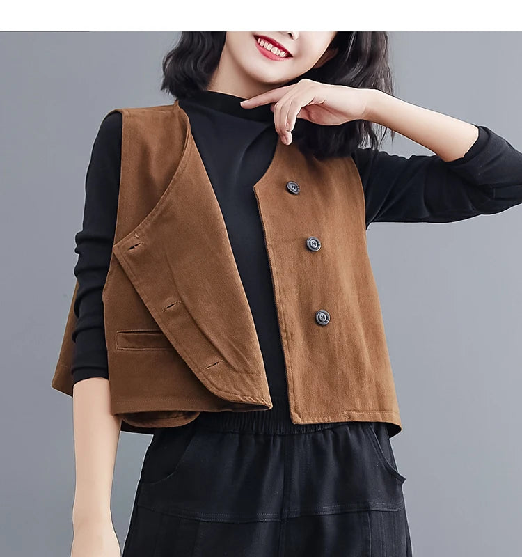 New Women Loose Vest Cotton