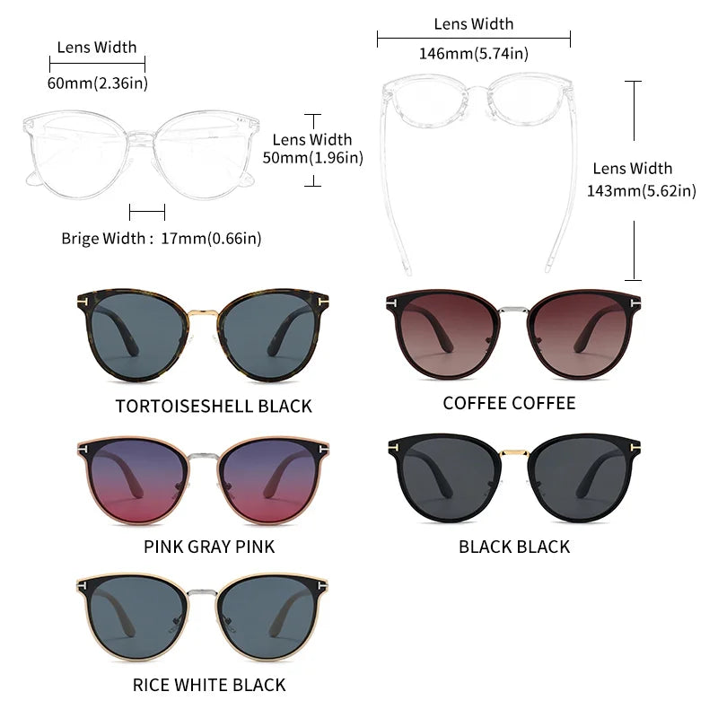 GCV Polarized Lady Sunglasses Cat Eye Fashion