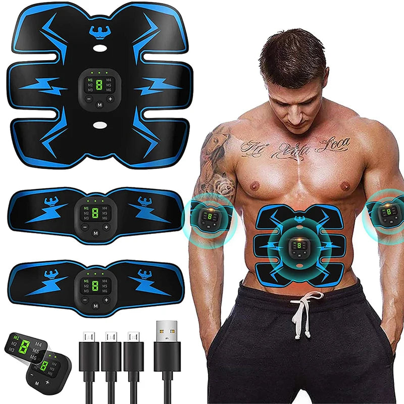 Abdominal Muscle Stimulator EMS ABS Trainer Electrostimulation Muscles Toner Home Gym Fitness Equipment USB Recharge Dropship