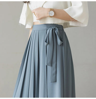 Trousers High Waist Pants Hakama Casual Wide Leg Pantalones