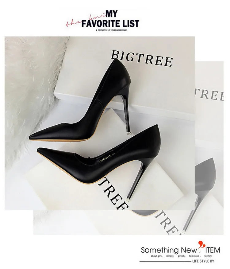 Shoes Women Pumps Fashion High Heels Shoes Black Pink White Shoes