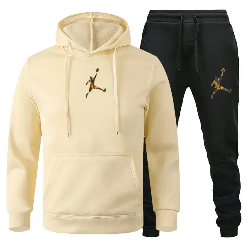 jogging pants two-piece Set hip hop sportswear suit fashion trend