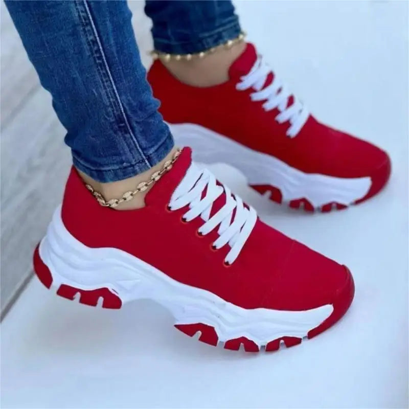 New Pattern Canvas Shoe Casual Women Sport Shoes Flat Lace-Up Adult Zapatillas Mujer Chaussure Femme