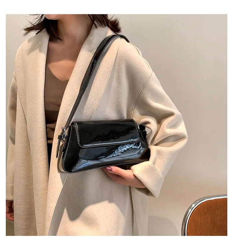 Brand Luxury Designer Laser Women Armpit Bag Silver Chic Female Shoulder Bags Party Clutches Trend Lady Purses And Handbags