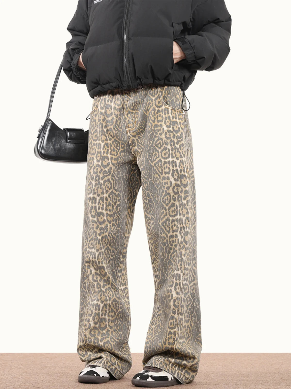 American Style Leopard Wash Jeans