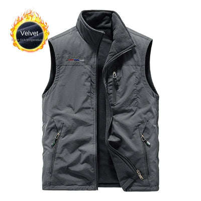 Men's Cold Jackets Multi-pocket Vest Sweater