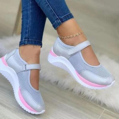 Round Head Knitted Women's Thick Sole Single Shoes