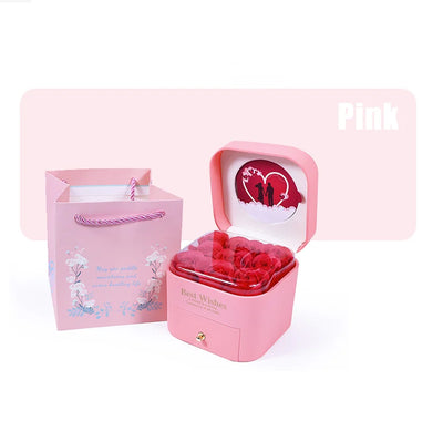 Soap Rose Flower Jewelry Gift Boxes