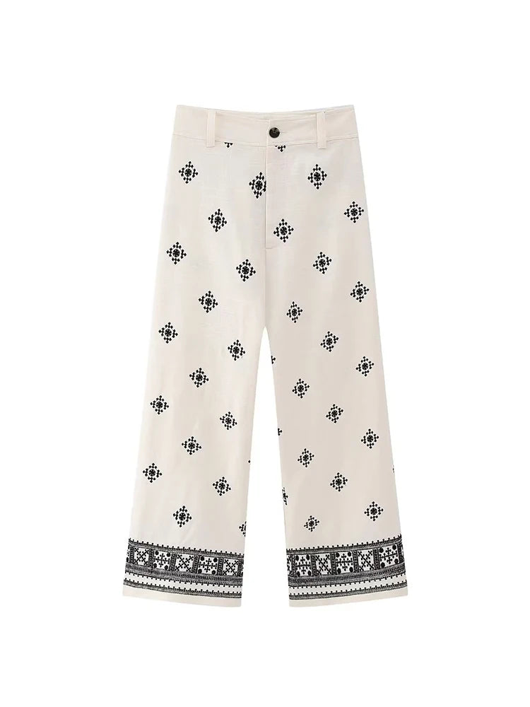 Vintage Women Loose Boho Linen Pants