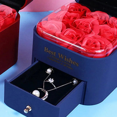 Soap Rose Flower Jewelry Gift Boxes