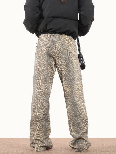 American Style Leopard Wash Jeans