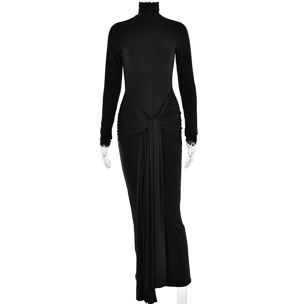 Articat High Neck Long Sleeve Bodycon