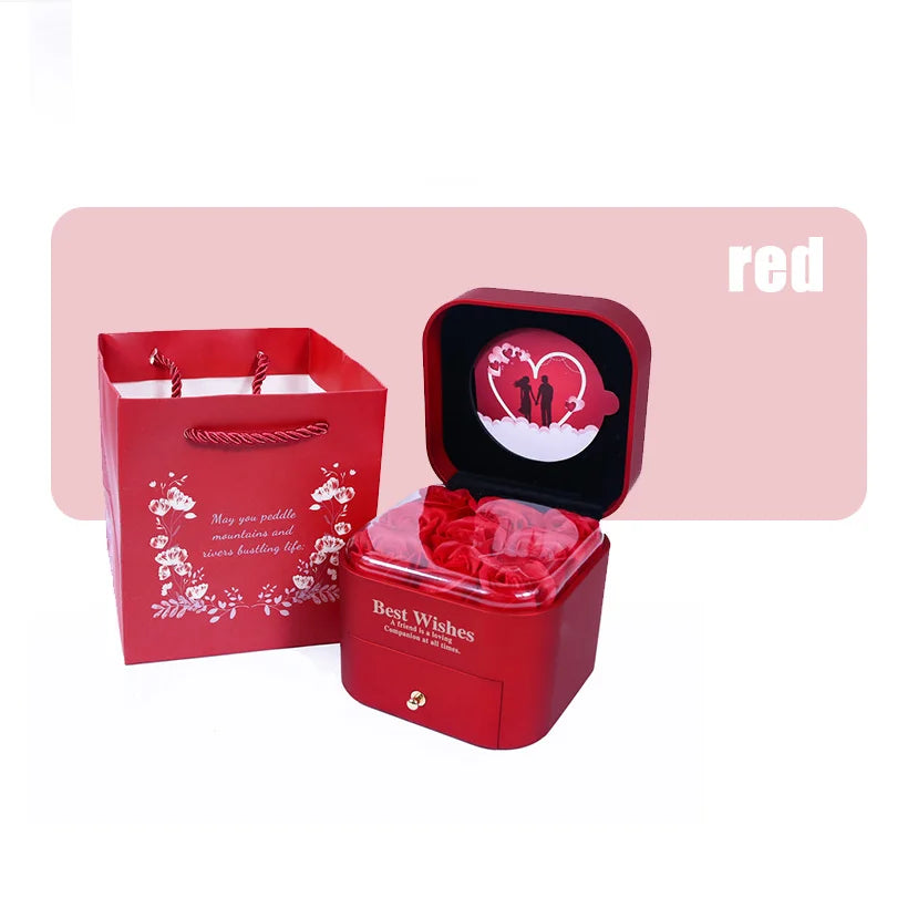 Soap Rose Flower Jewelry Gift Boxes