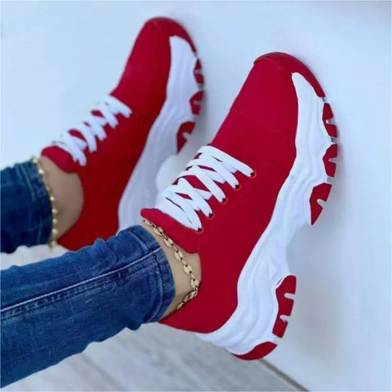 New Pattern Canvas Shoe Casual Women Sport Shoes Flat Lace-Up Adult Zapatillas Mujer Chaussure Femme