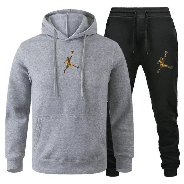 jogging pants two-piece Set hip hop sportswear suit fashion trend